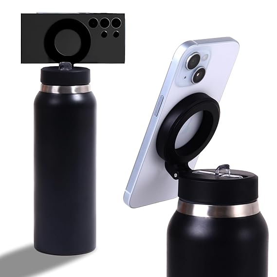 MagSip™ | Water Bottle + Tripod Mount + Phone Stand