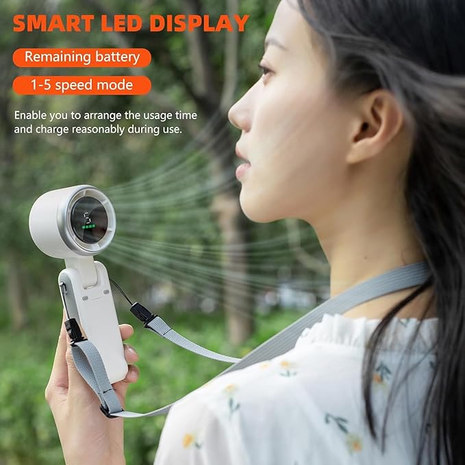AeroFlex™ | Foldable High-Speed Fan with Smart Display