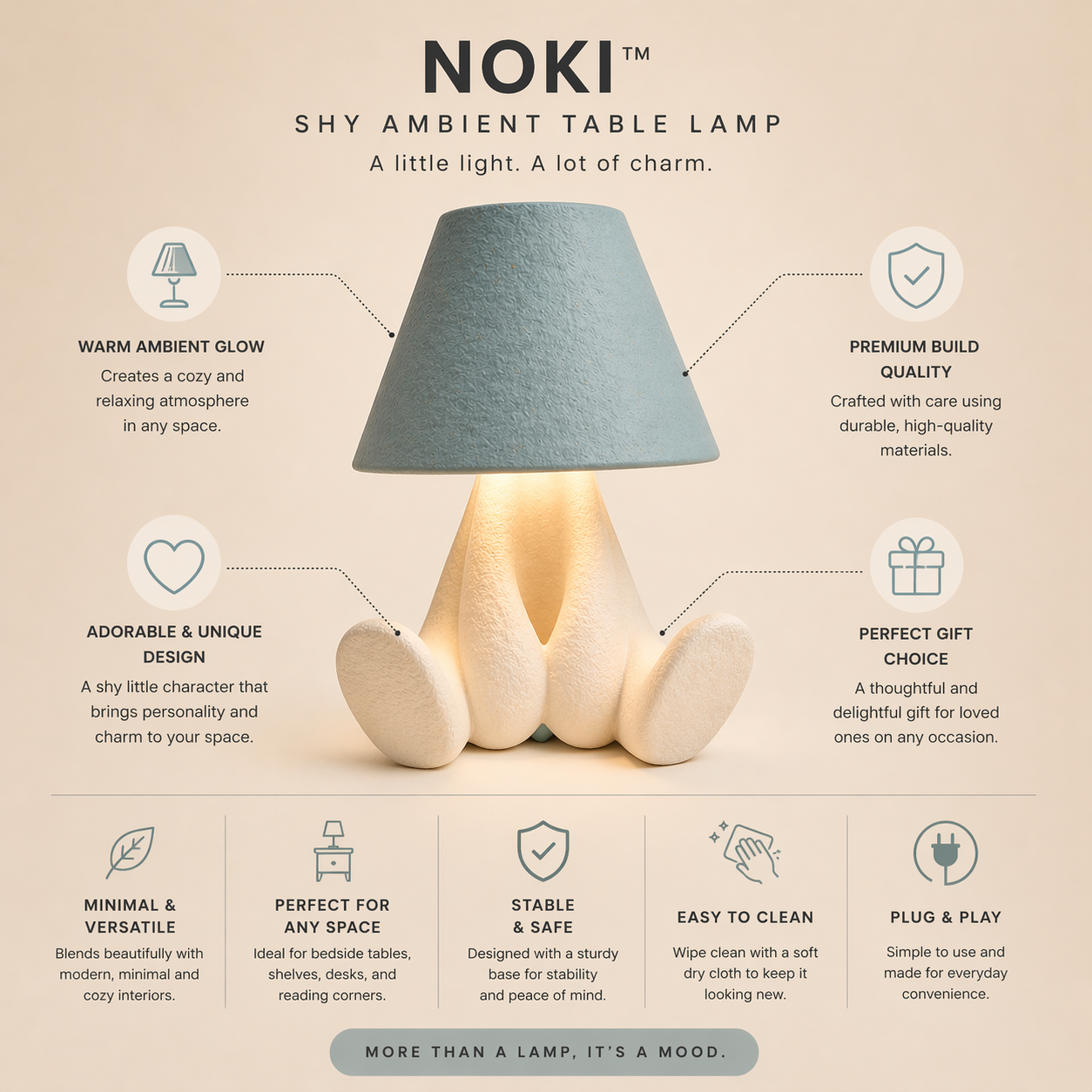 NOKI™ | Shy Ambient Table Lamp