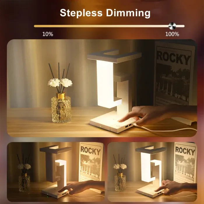 HoverGlow™ | Levitating Lamp with Wireless Charging