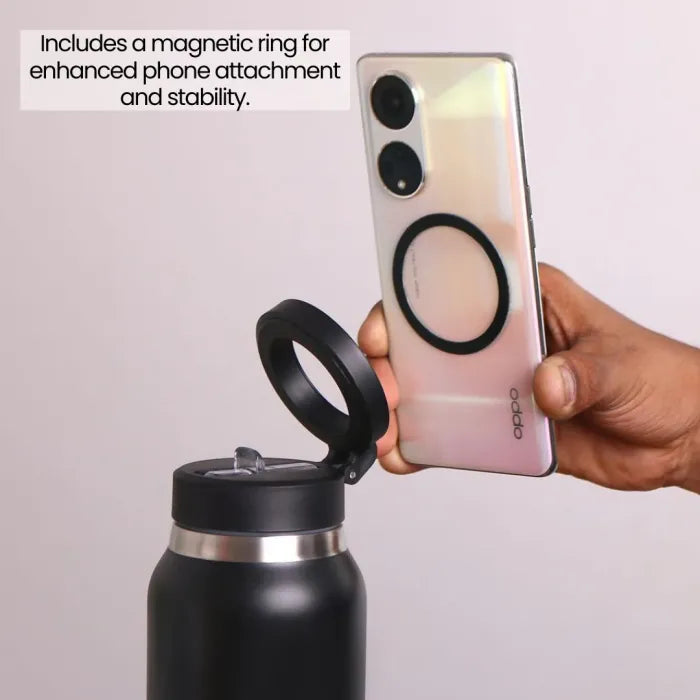 MagSip™ | Water Bottle + Tripod Mount + Phone Stand