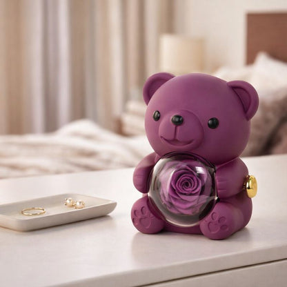 Rosera™ Preserved Rose Bear Keepsake Box