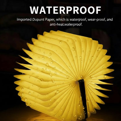 LumaFold™ Foldable Book Lamp (Wood Cover, 360° Ambient Light)