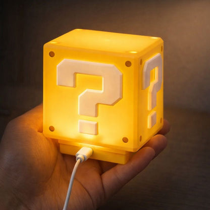 QUBE™ Retro Question Block Rechargeable Icon Lamp