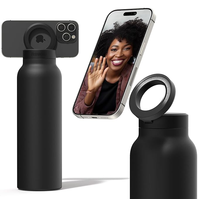 MagSip™ | Water Bottle + Tripod Mount + Phone Stand
