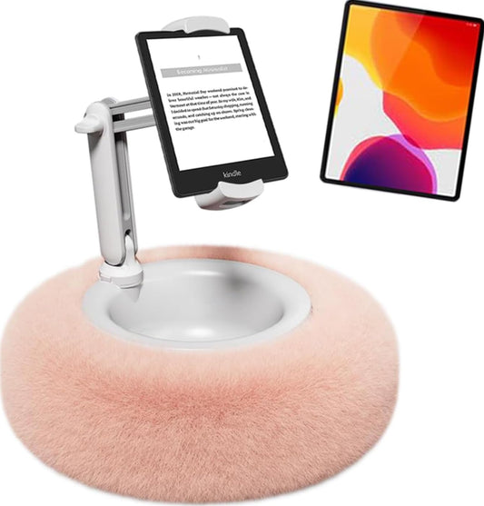 PlushPort™ | All-in-One Pillow Stand for Phones, Tablets & Snacks