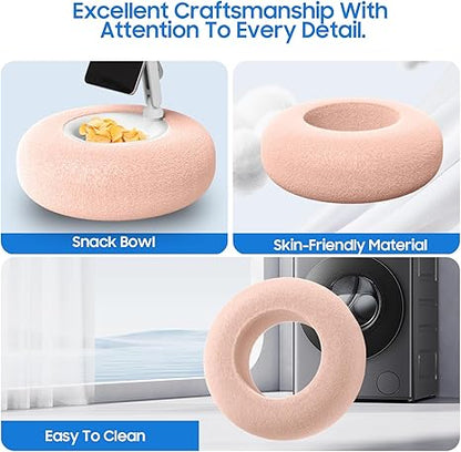 PlushPort™ | All-in-One Pillow Stand for Phones, Tablets & Snacks