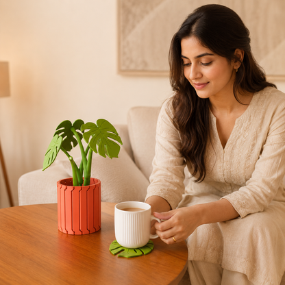 Montra™ | Magnetic Monstera Coaster Plant
