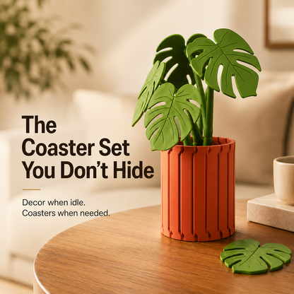 Montra™ | Magnetic Monstera Coaster Plant