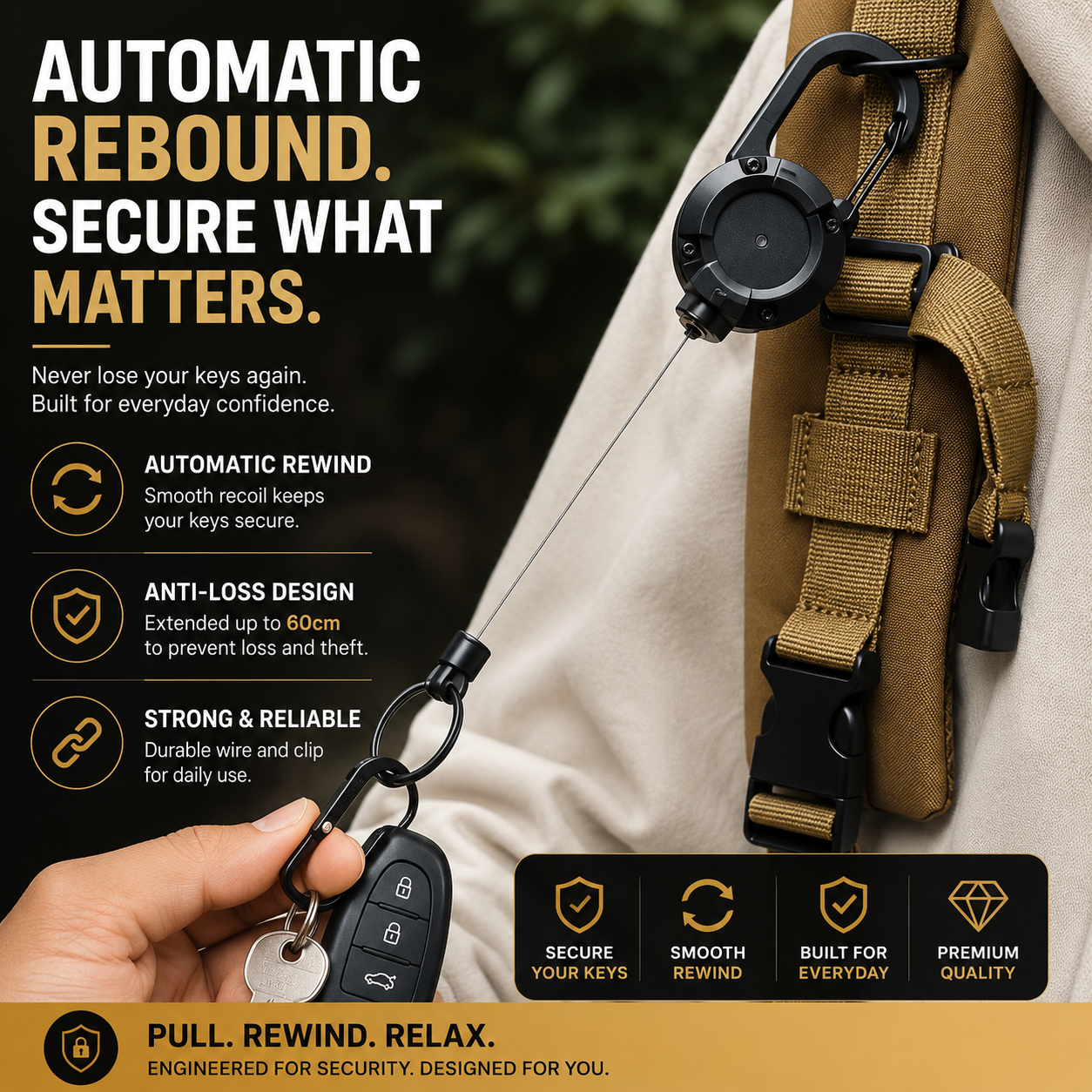 KLIQ™ | Retractable Keychain