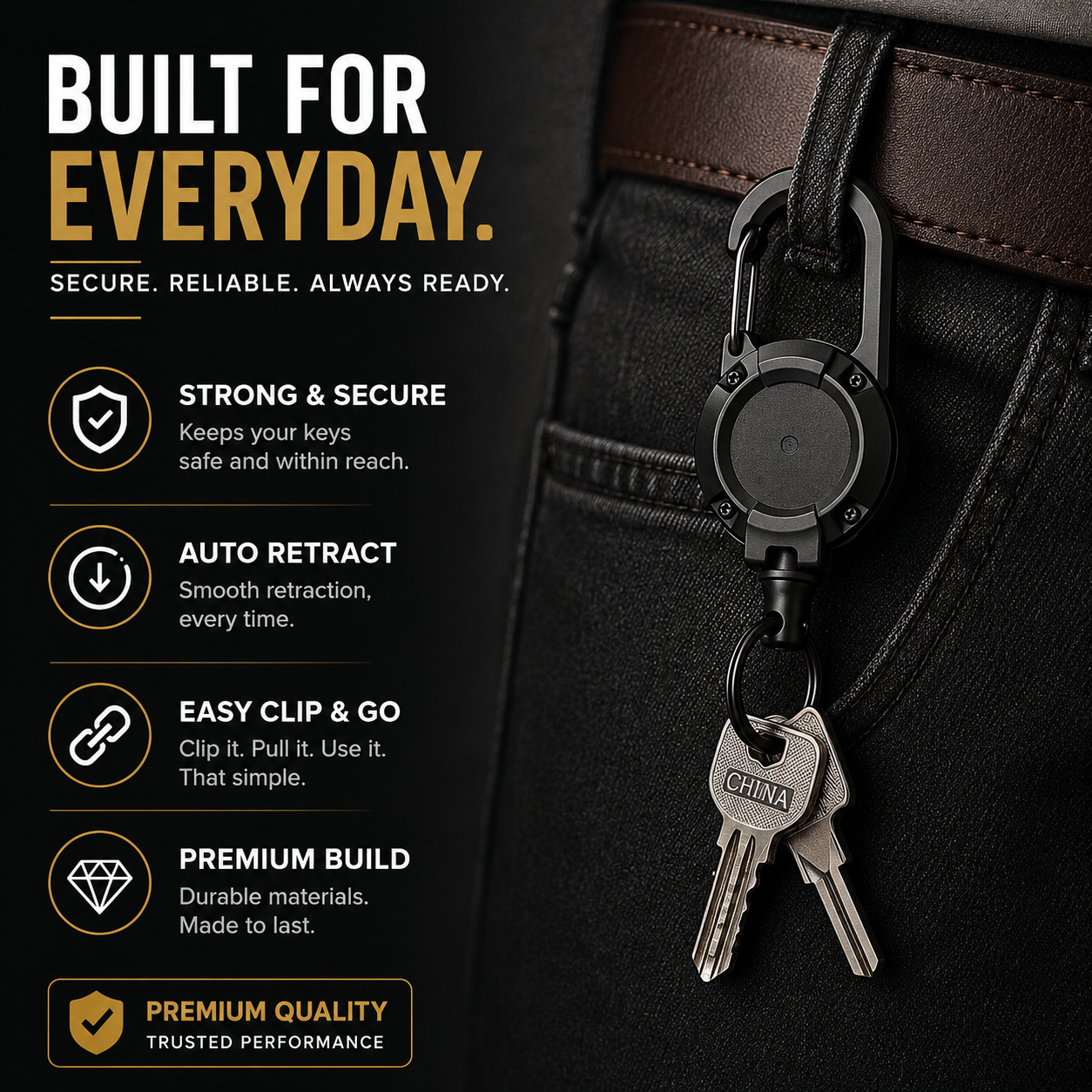 KLIQ™ | Retractable Keychain