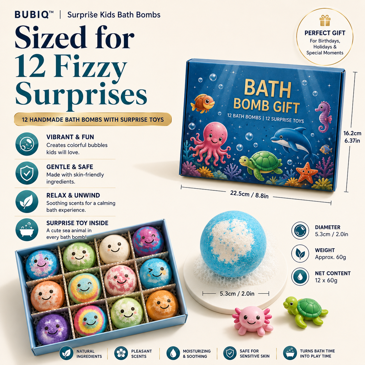 BUBIQ™ | Surprise Kids Bath Bombs