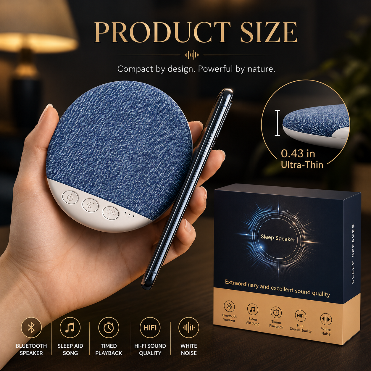 MIOQ™ | Under-Pillow Bluetooth Sleep Speaker
