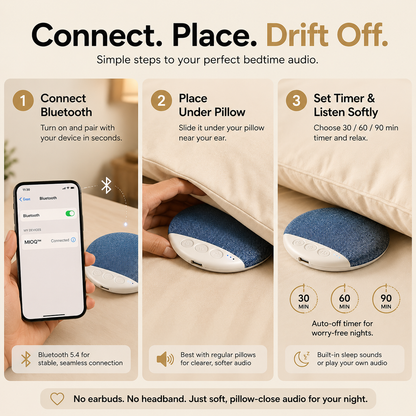MIOQ™ | Under-Pillow Bluetooth Sleep Speaker