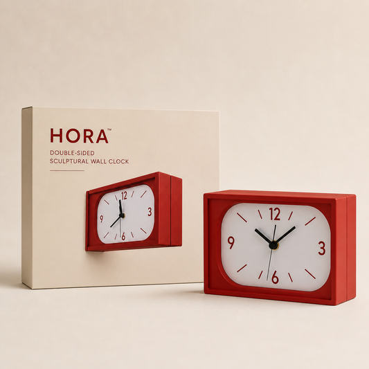 HORA™ | Double-Sided Sculptural Wall Clock