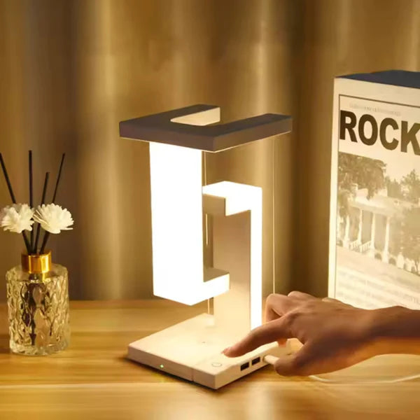 HoverGlow™ | Levitating Lamp with Wireless Charging