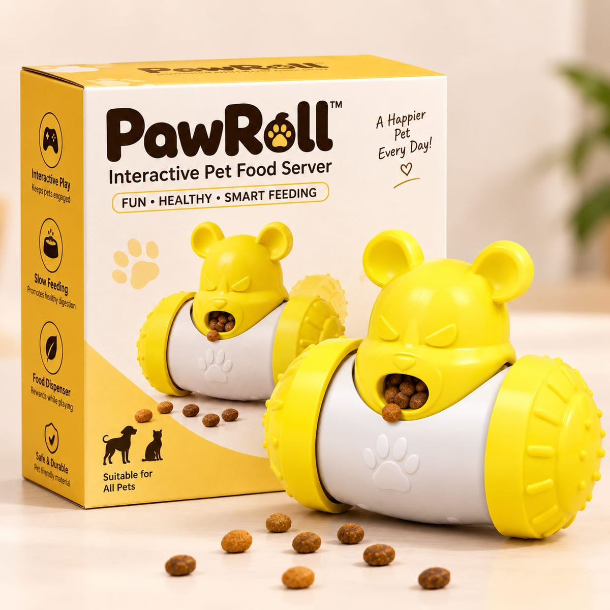 PawRoll™ | Interactive Pet Feeding Ball