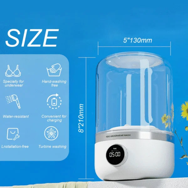 SpinMate™ | Portable Mini Washer for Undergarments & Delicates