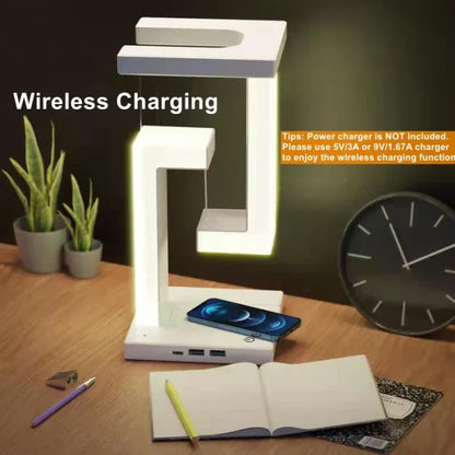 HoverGlow™ | Levitating Lamp with Wireless Charging