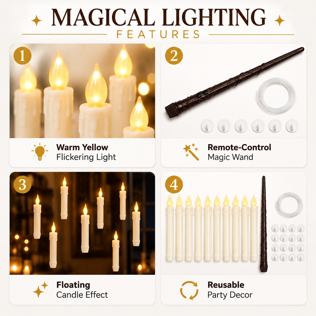 LumiWand™ Floating Candles